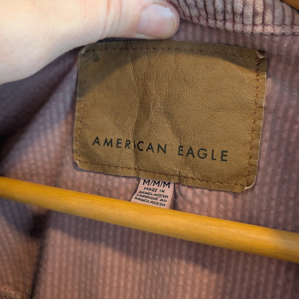 AMERICAN EAGLE Outfitters Mauve Corduroy Jacket Size Medium - Picture 6 of 8